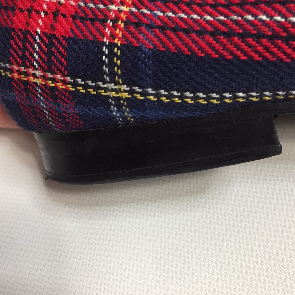 Jon Josef Bumbleb Navy Plaid Fabric Loafer Flat - Picture 7 of 10